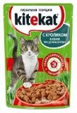 Паучи для кошек Kitekat с кроликом в соусе 0,1 кг.